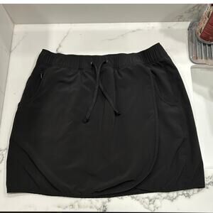 Patagonia Black Athletic Skort Built-In Shorts Drawstring Hiking Tennis Large